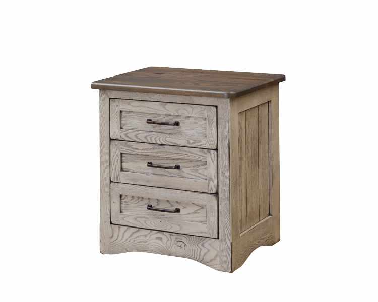 Nightstand with 3 drawers.
