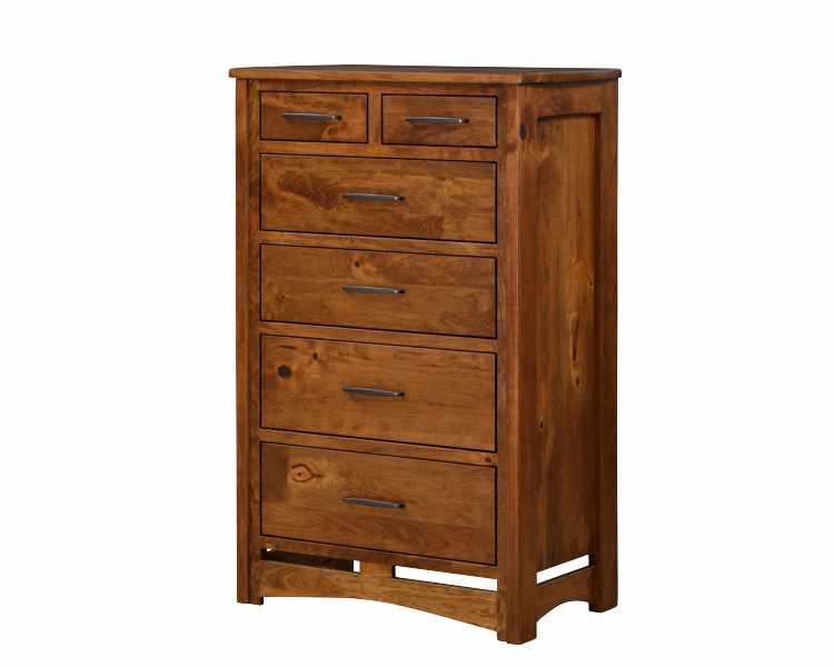 4 large drawer and 2 small drawer tall chest.