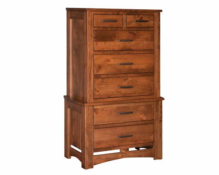 Tall chest with 5 large and 2 small drawers.