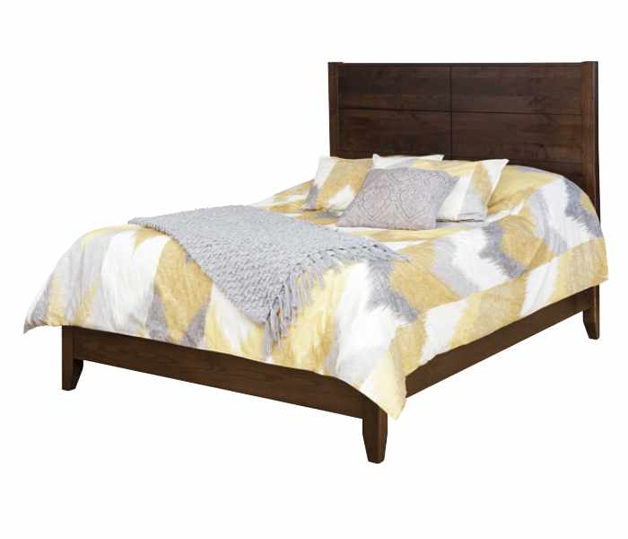 Bed with headboard and foot board.