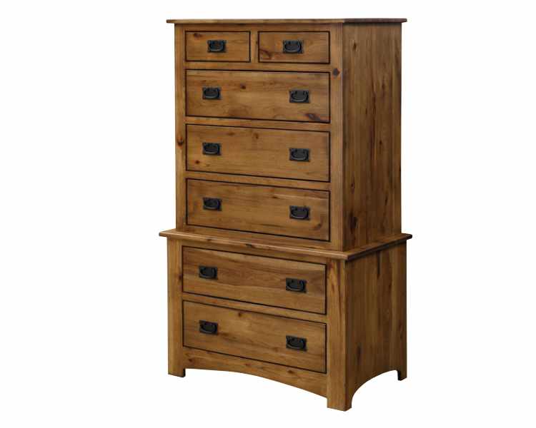 Tall chest with 5 large and 2 small drawers.