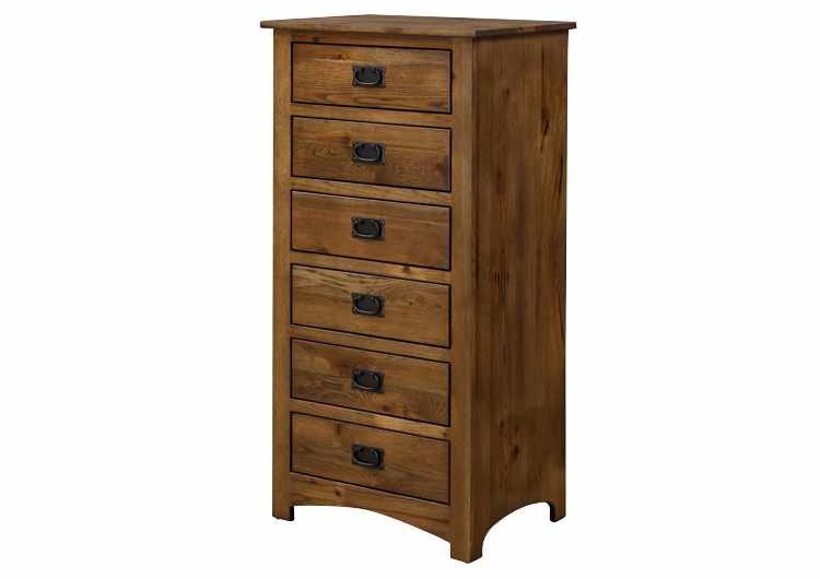 Tall narrow chest with 6 large drawers.