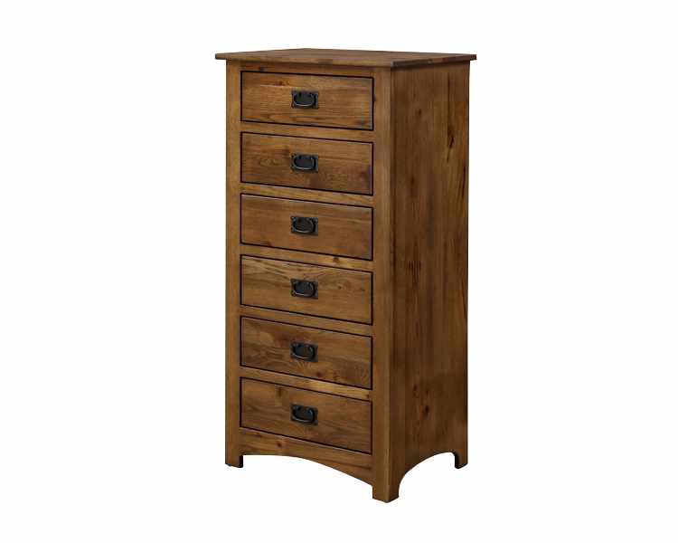 Tall narrow chest with 6 large drawers.