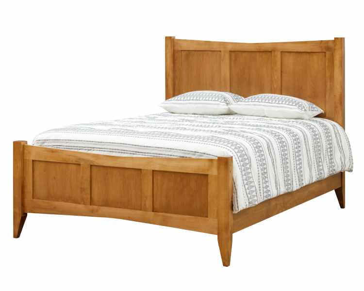 Bed with headboard and foot board.