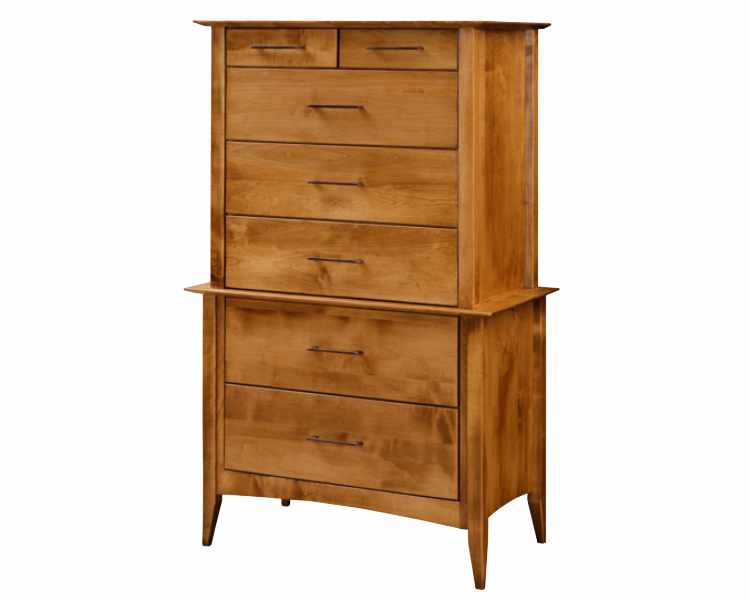 Tall chest with 5 large and 2 small drawers on top.