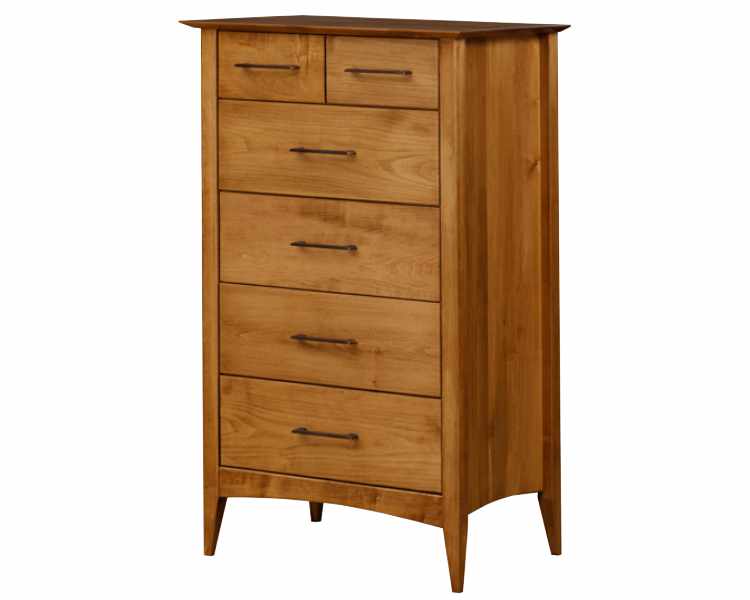 Tall chest with 4 large drawers and 2 small drawers on top.