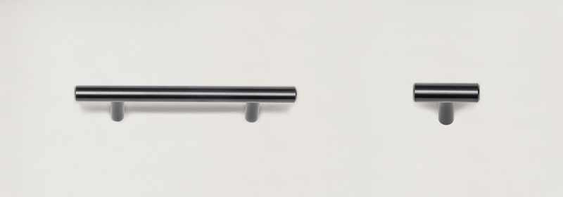 Black pull furniture hardware.
