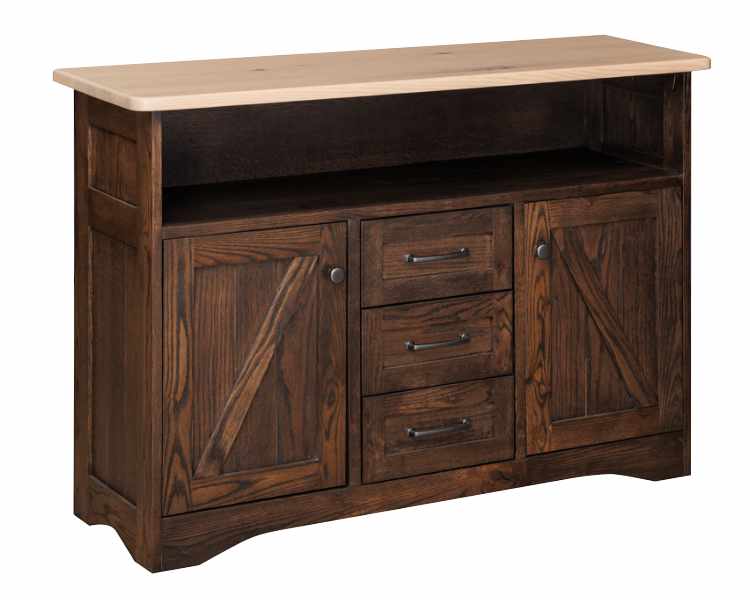 Dining room server with 2 doors and 3 drawers.