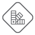 Stain and paint options icon.