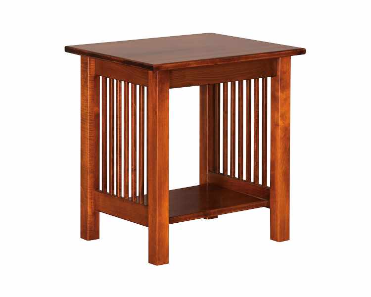 End table with open bottom shelf.