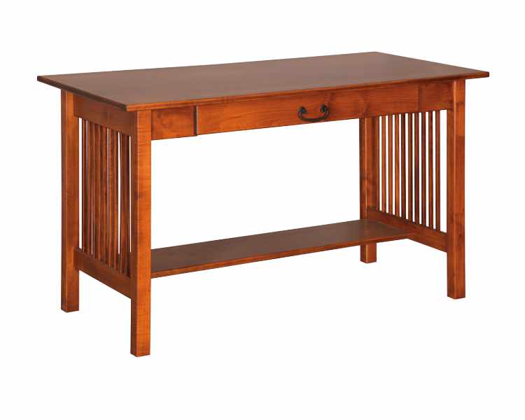 Desk with storage drawer and footrest.