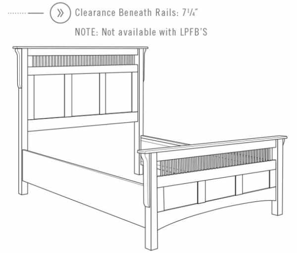Illustration of bed frame.