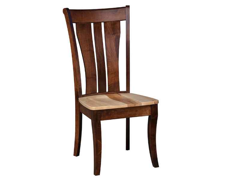 Front view of dining side chair.