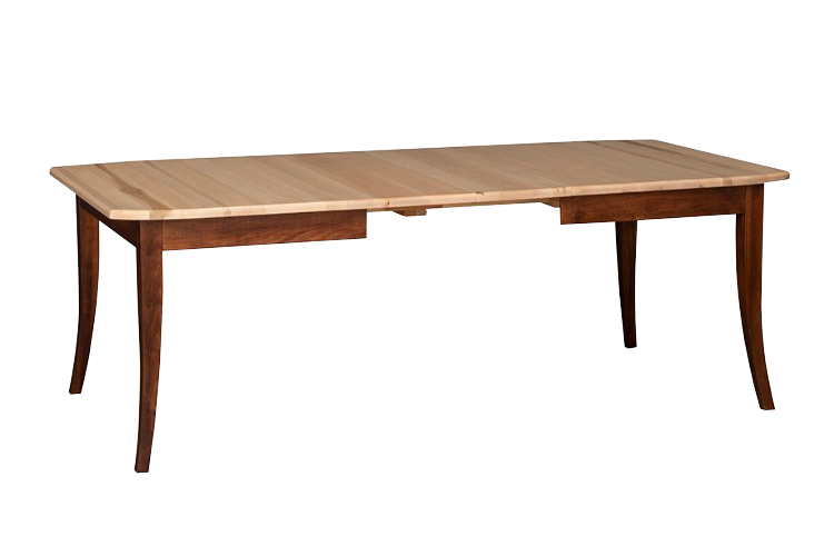 Dining room table extended to full length.