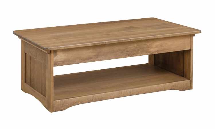 Lift-top table closed.