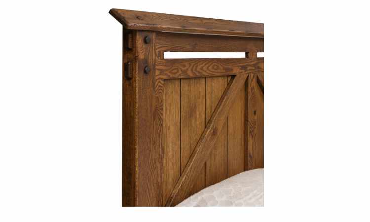 Detail view of headboard.