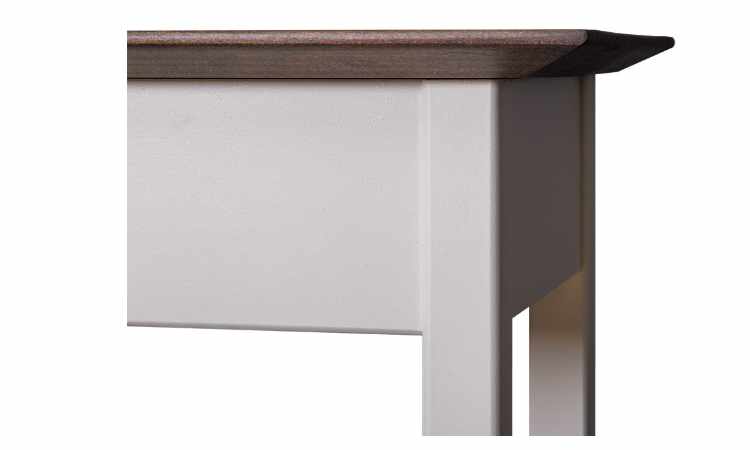 Detail view of top with beveled edges.