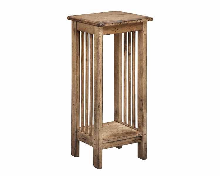 Antique finish Mission-style plant stand.