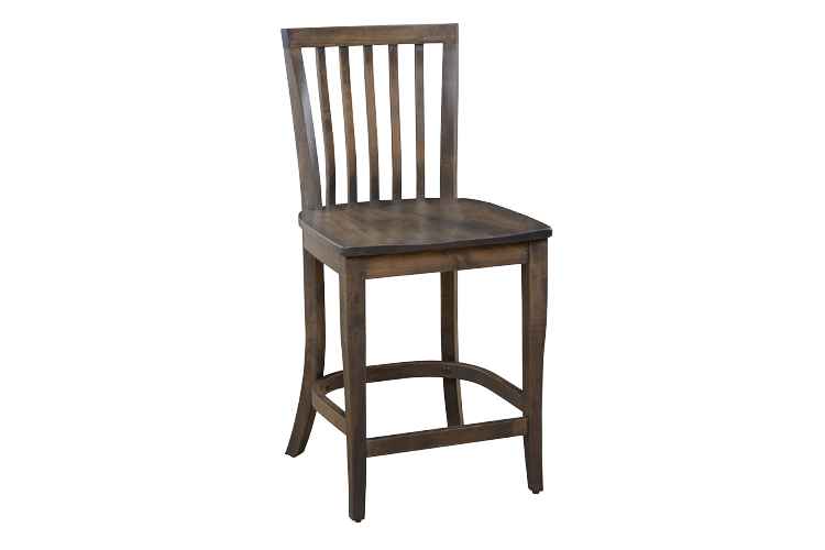 Solid wood maple finish bar height stool.