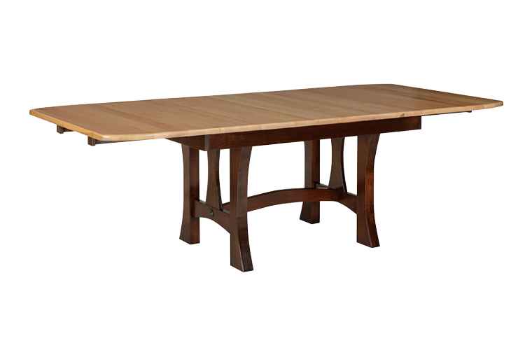 Fully extende dining room table.