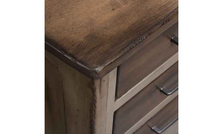 Antique wood finish.