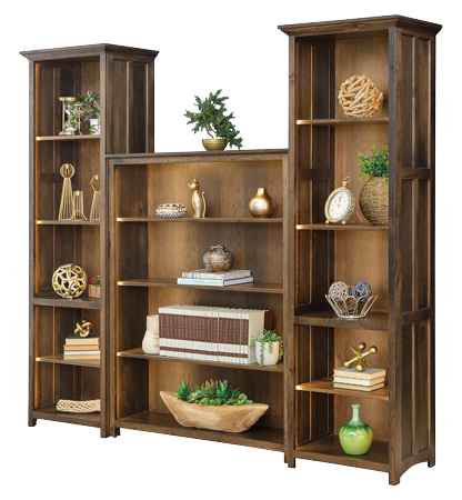Open shelves wall unit with light option.