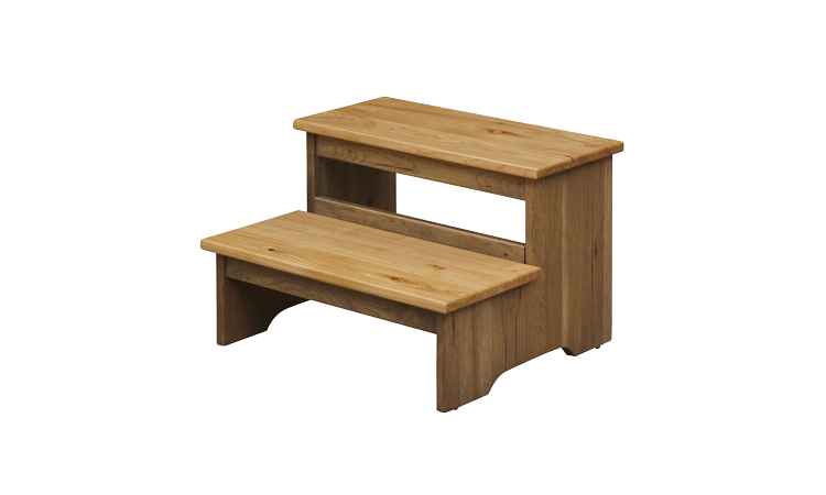 22 inch bed steps in natural finish.