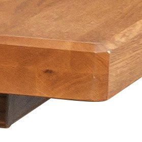 Closeup of 2 inch table top corner. 