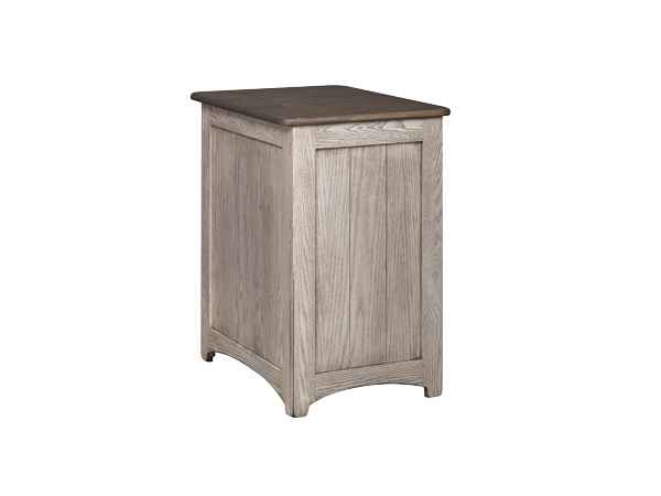 Back view of file cabinet.
