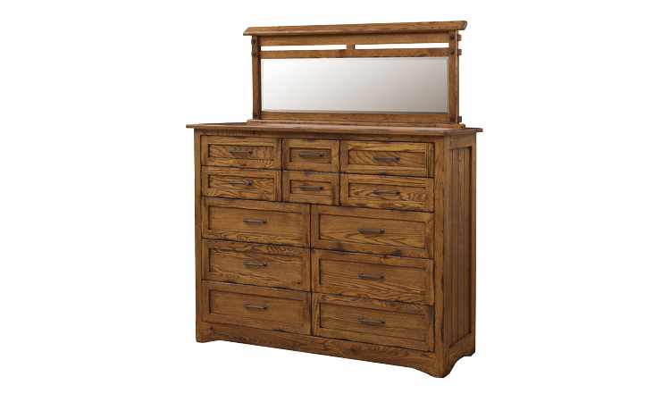 Large, tall dresser with mirror.