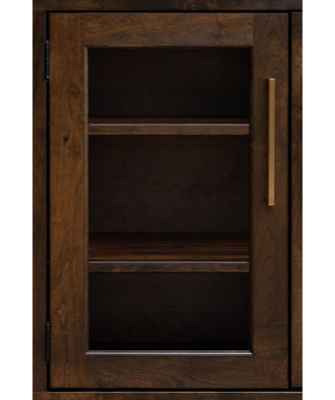 Glass door bookcase option.