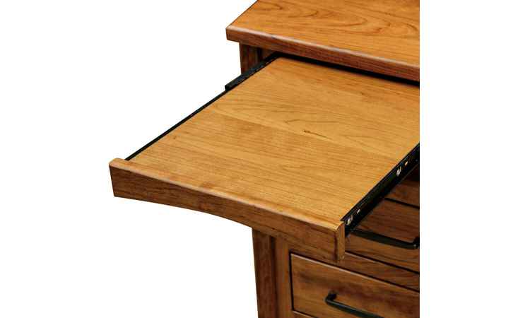 Detail view of pullout tray