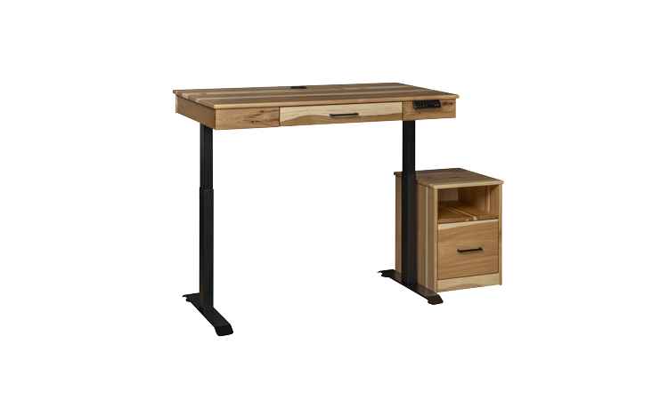 50-inch Lift Top desk with optional portable file cabinet.