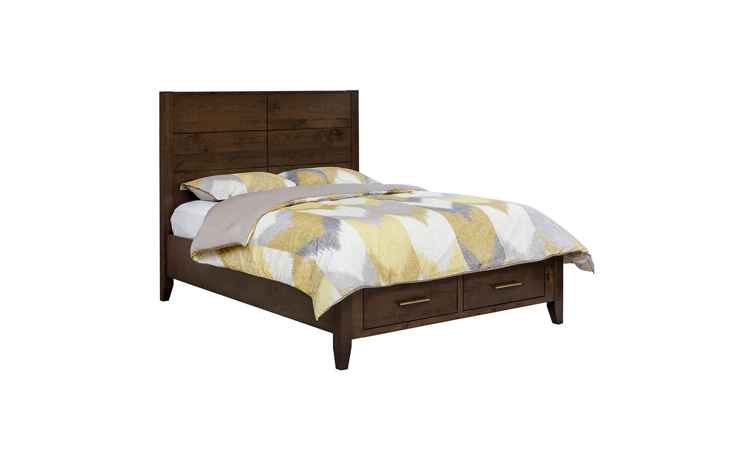 Bed with 2 drawers in foot board, Captain's Bed.