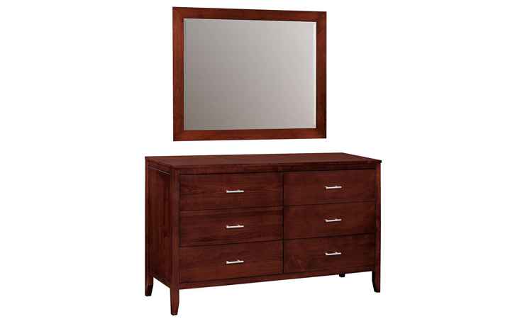 6-drawer dresser with mirror.