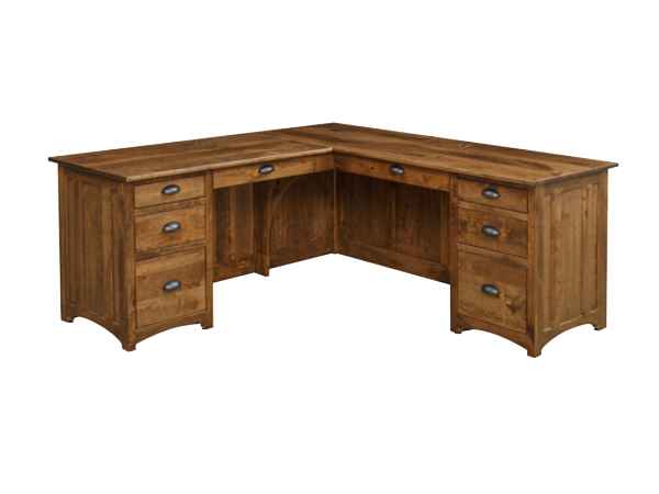 Large 70 inch L-shaped desk.