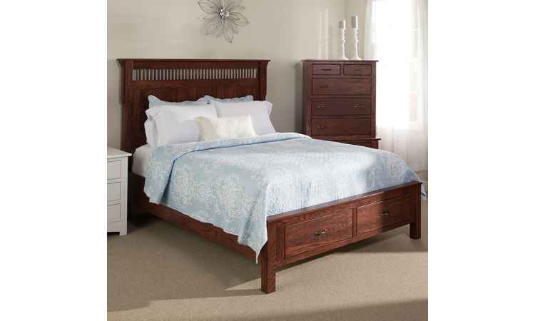 Mission bed and chest on chest.