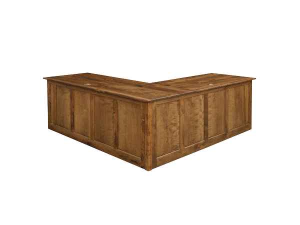 Back view of 70-inch L-shaped desk.