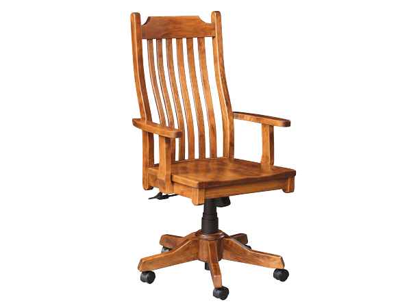 High back office chair withe casters and gas lift.