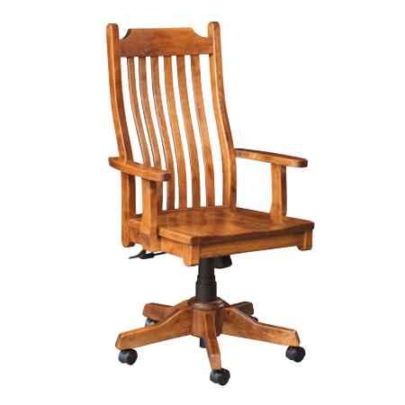 High back office chair with casters and gas lift.