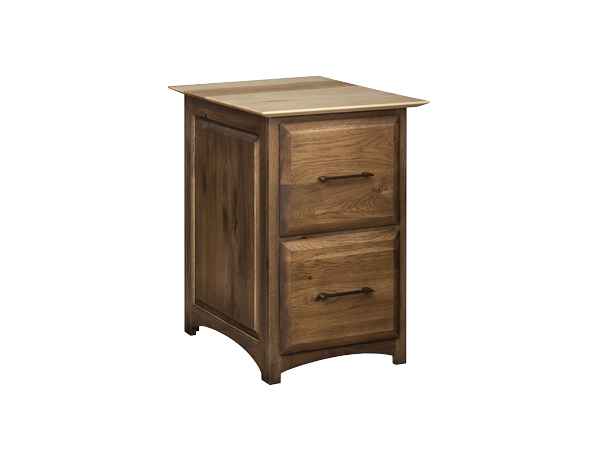2 drawer file cabinet in 2-tone finish.