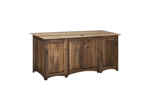 Back view of paneled desk.