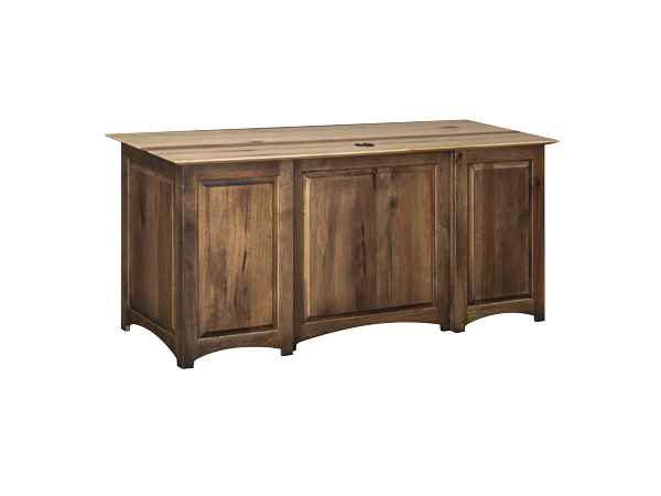 Back view of paneled desk.