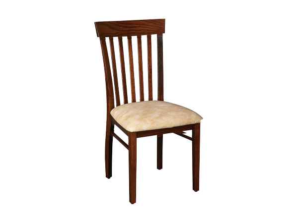 SIde chair with optional leather seat cover.