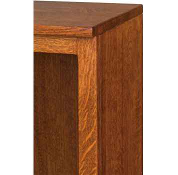 Closeup of flush cut side panel.