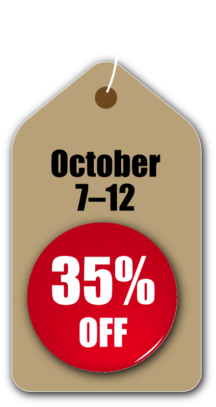 sale1 35% Off, October 7-12